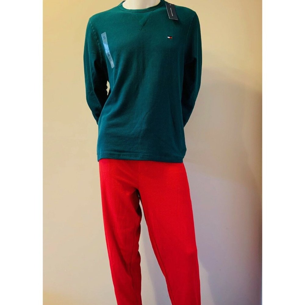 New Tommy Hilfiger Thermal Pajama Set Top + Bottom